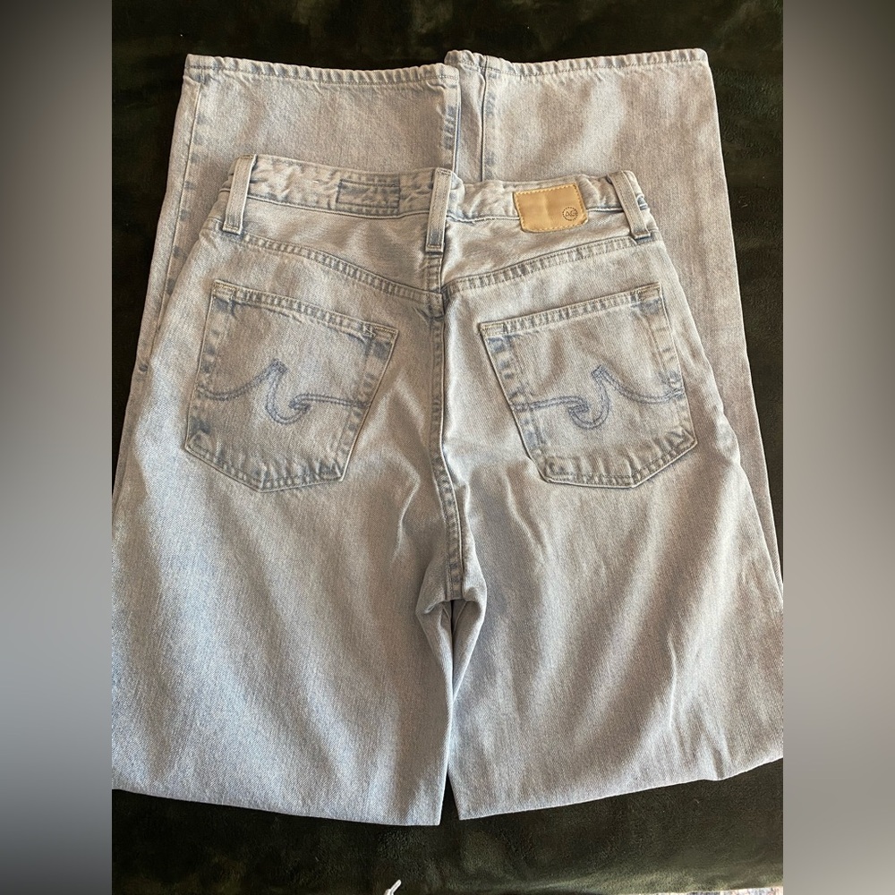 AG jeans Kora high rise wide leg light wash jeans size 27 light wear goldschmeid - Picture 5 of 11